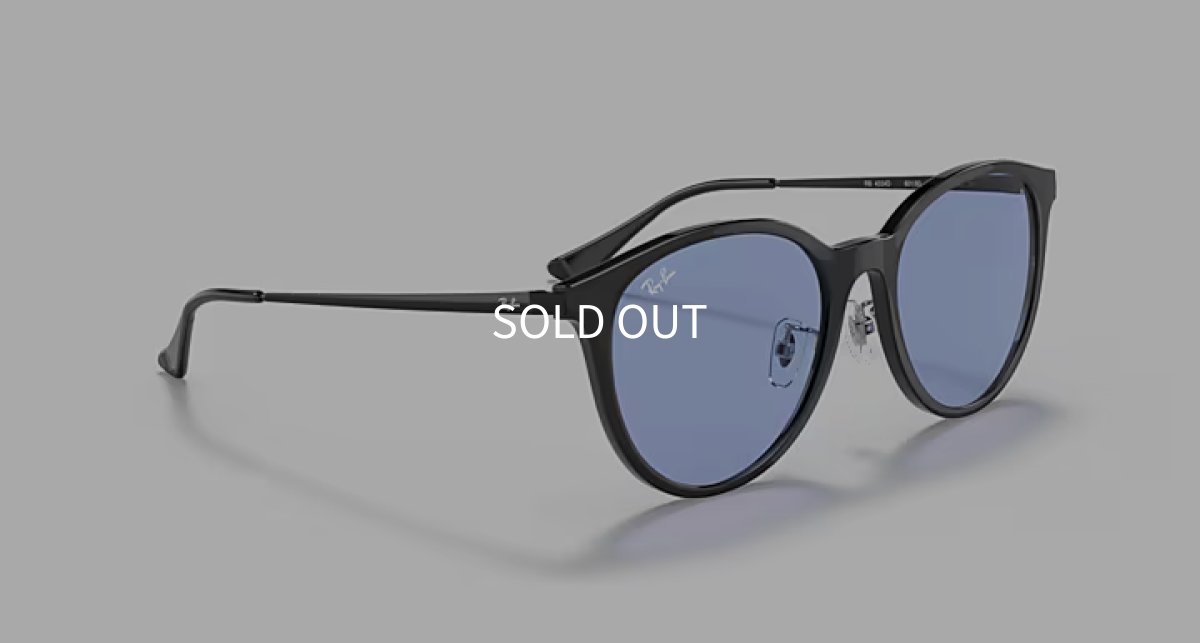 【即日発送】Ray-Ban レイバン サングラス RB4334D 601/80 55サイズ ブルーレンズ アジアンフィット ボストン コンビネーション 側面画像