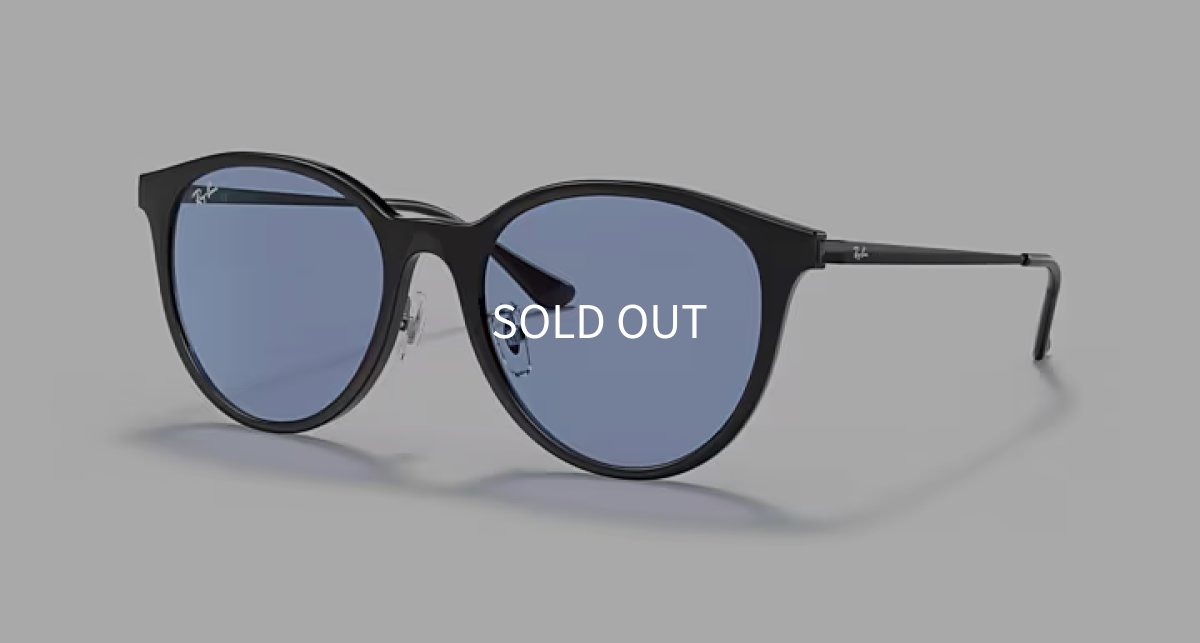【即日発送】Ray-Ban レイバン サングラス RB4334D 601/80 55サイズ ブルーレンズ アジアンフィット ボストン コンビネーション 正面画像