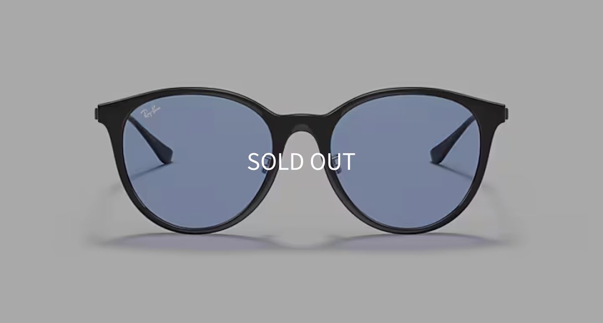 【即日発送】Ray-Ban レイバン サングラス RB4334D 601/80 55サイズ ブルーレンズ アジアンフィット ボストン コンビネーション 正面画像