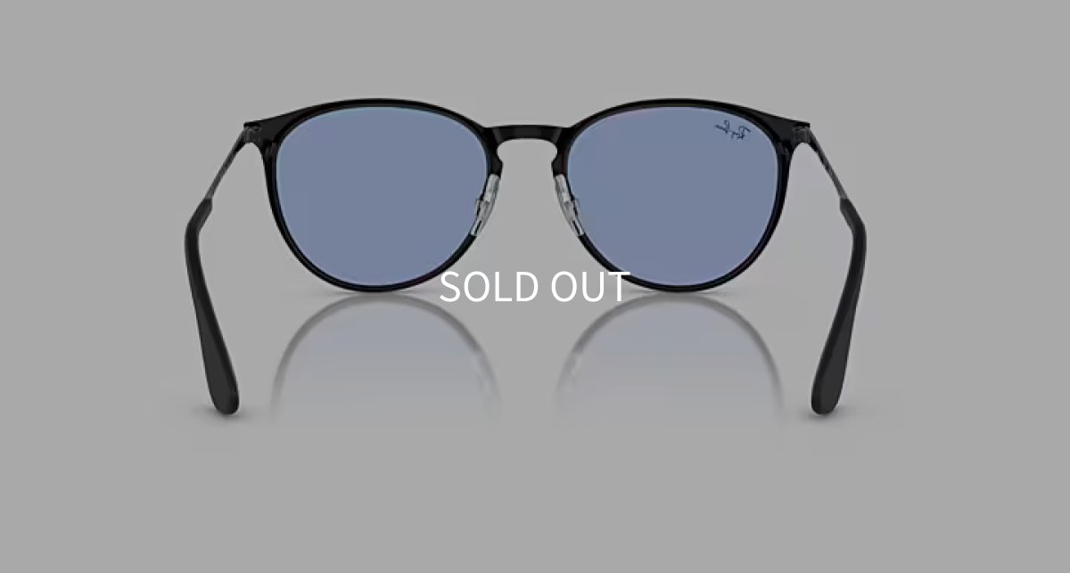 【即日発送】レイバン サングラス エリカ メタル Ray-Ban ERIKA METAL RB3539 002/80 54 ブラック ブルー ライトカラーレンズ ボストン ユニセックス 裏面画像