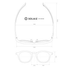 SOLAIZ SLD-006 ブラック/ライトブルー サイズ画像｜近赤外線・UVカットサングラス