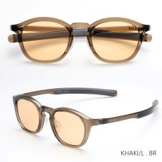 SOLAIZ SLD-006 カーキ/ライトブラウン 正面画像｜近赤外線・UVカットサングラス