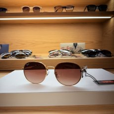 【即日発送】Ray-Ban レイバン サングラス RB3727D 001/13 57サイズ ゴールド ブラウングラディエント アジアンフィット ラウンド メタル実物画像