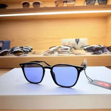 【即日発送】Ray-Ban レイバン サングラス RB4392D 601/80 66サイズ ブルー フラットレンズ アジアンフィット スクエア 実物画像