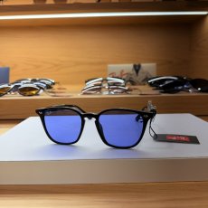 【即日発送】Ray-Ban レイバン サングラス RB4258F 601/80 52サイズ ブルー ウェリントン アジアンフィット 実物画像