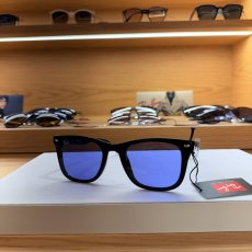 【即日発送】Ray-Ban レイバン サングラス RB4391D 601/80 65サイズ ブルー フラットレンズ アジアンフィット ウェリントン 実物画像
