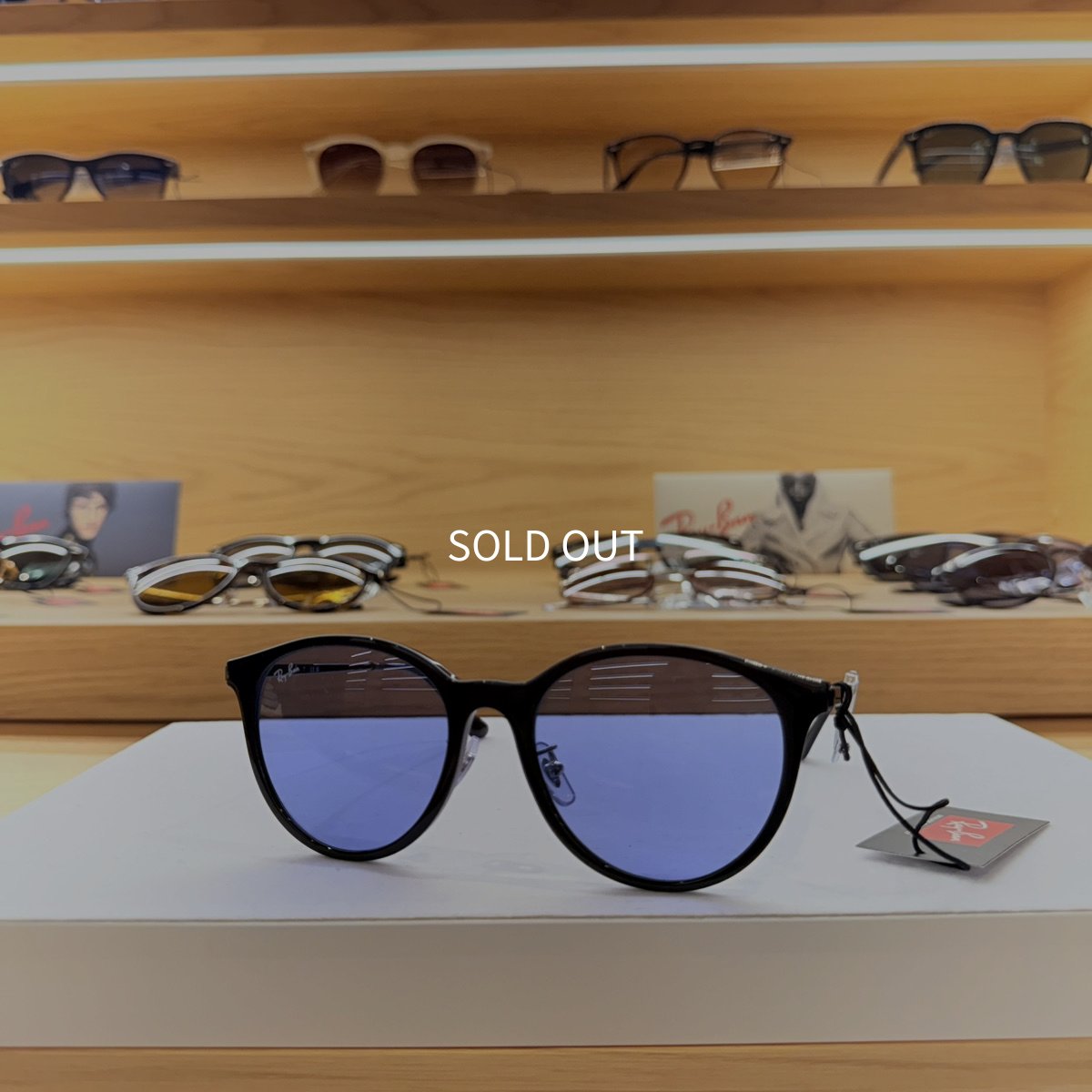 【即日発送】Ray-Ban レイバン サングラス RB4334D 601/80 55サイズ ブルーレンズ アジアンフィット ボストン コンビネーション 実物画像