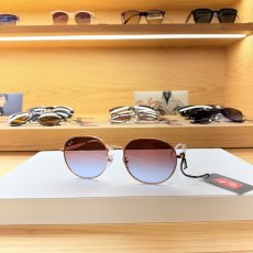 【即日発送】Ray-Ban レイバン サングラス RB3727D 9202I8 57サイズ ローズゴールド ライトブルー バイオレット アジアンフィット ラウンド メタル 実物画像