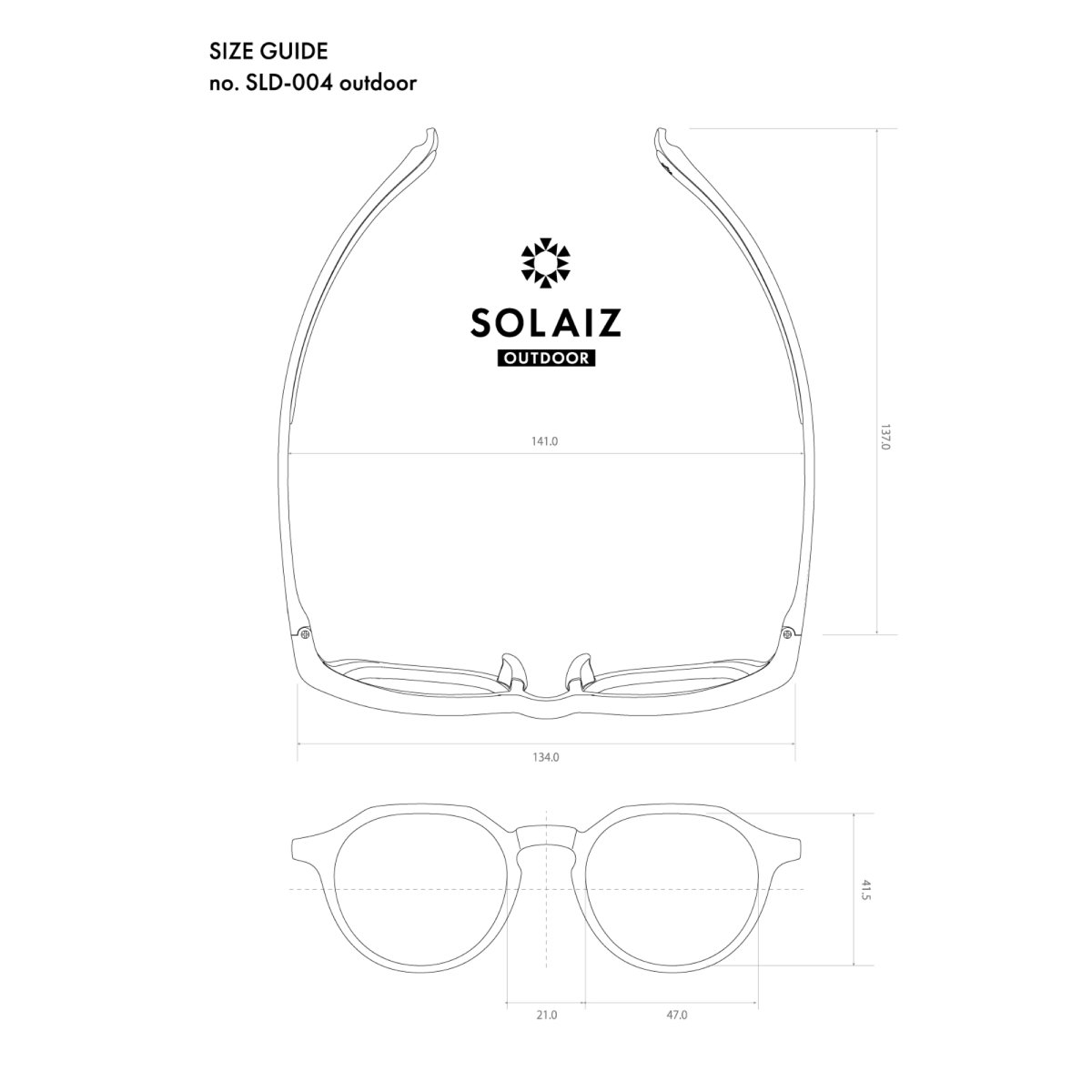 【14時までの【即日発送】SOLAIZ ソライズ 偏光サングラス SLD-004 OUTDOOR マットサクラ / 偏光ブラウン クラウンパント 超軽量 アウトドア ドライブ 釣り サイズ表画像