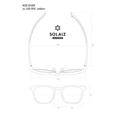 【即日発送】SOLAIZ ソライズ 偏光サングラス SLD-005 OUTDOOR マットカーキ / 偏光ブラウン ウェリントン 超軽量 アウトドア ドライブ 釣り サイズ表画像