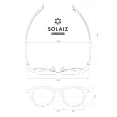 【即日発送】SOLAIZ ソライズ 偏光サングラス SLD-006 OUTDOOR カフェブラウン / 偏光グレー スクエア 超軽量 アウトドア ドライブ 釣り サイズ表画像