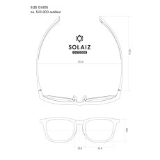 【SOLAIZ】ソライズ 偏光サングラス SLD-003 OUTDOOR カーキ / 偏光グレー ボスリントン 超軽量 アウトドア ドライブ 釣り サイズ表画像
