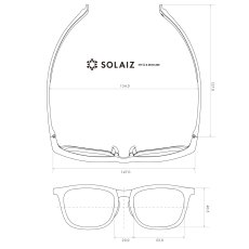 【即日発送】SOLAIZ（ソライズ）SLD-003 BEKKO/L.GRY  近赤外線・UVブロック エイジングケアサングラス サイズ表画像