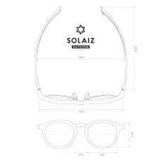【即日発送】SOLAIZ ソライズ 偏光サングラス SLD-006 OUTDOOR マットブラック / 偏光グレー パリジャン 超軽量 アウトドア ドライブ 釣り サイズ表画像