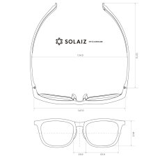 【即日発送】SOLAIZ（ソライズ）SLD-003 サングラス BK/L.BL 近赤外線・UVブロック エイジングケアサングラス アイケア 着サイズ表画像