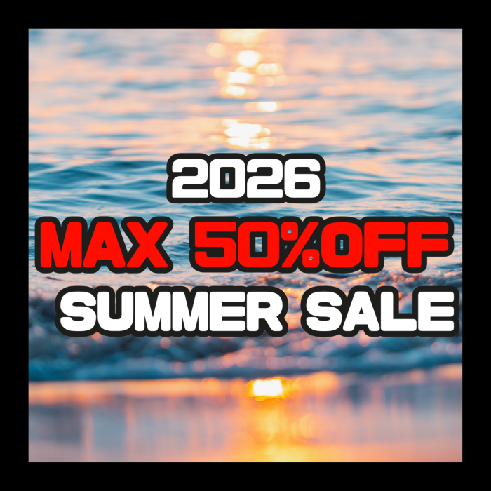 MAX50%OFF SUMMER SALE 2026 開催中!!